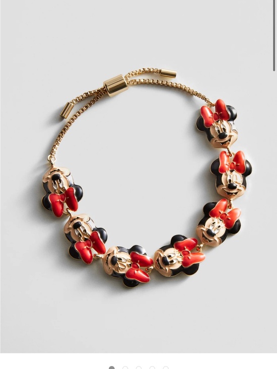 BaubleBar Jewelry - NWT BaubleBar Minnie Mouse Gold-Tone Adjustable Bracelet with Red Bows
